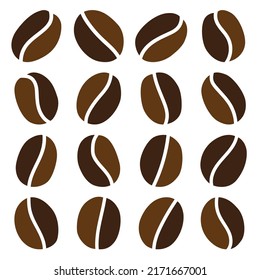 Coffee bean icon isolated on white background