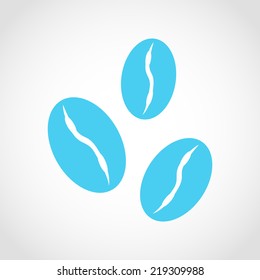 Coffee bean Icon Isolated on White Background