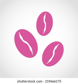 Coffee bean Icon Isolated on White Background