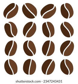 Coffee bean icon isolated on white background