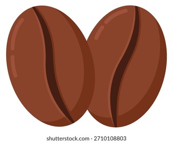 Icono de grano de café aislado sobre fondo blanco.