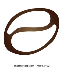 Coffee bean icon isolated on white background, Vector illustration
