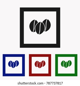 coffee bean icon isolated on background. Logo illustration