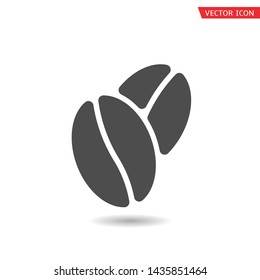 Coffee bean icon isolated over white background.
