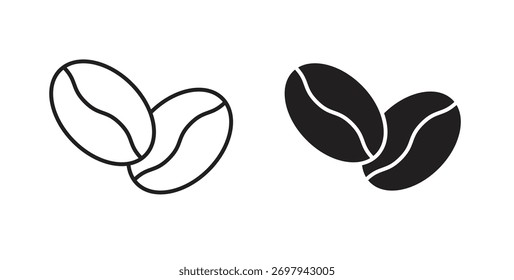 Linha de ícone do feijão de café. Ilustração vetorial eps 10