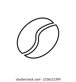 Coffee bean icon in line style