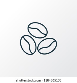 Coffee bean icon line symbol. Premium quality isolated arabica bean element in trendy style.