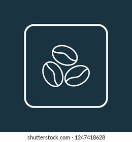 Coffee bean icon line symbol. Premium quality isolated arabica bean element in trendy style.