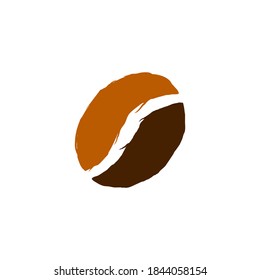 Plantilla vectorial de diseño del logotipo del icono del frijol de café