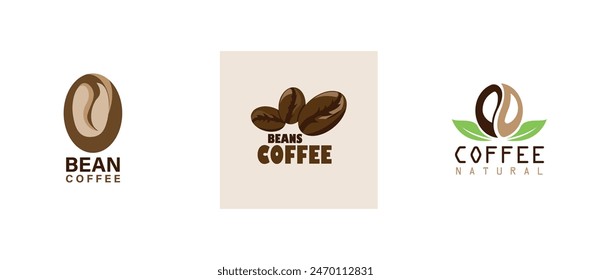 coffee bean icon logo design