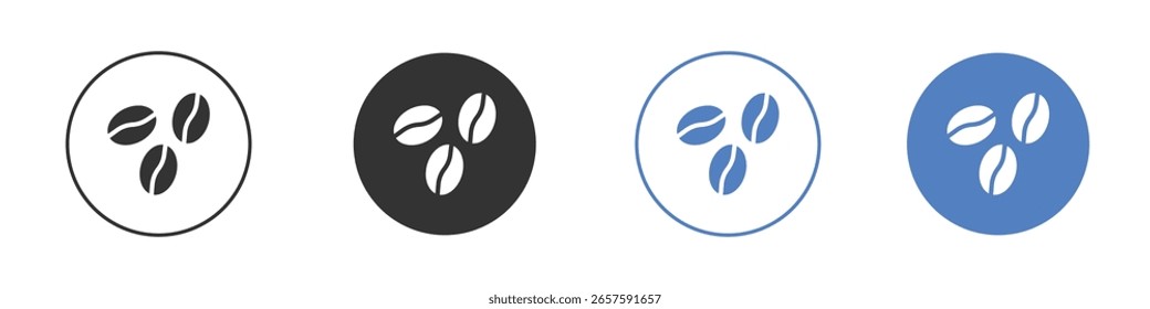 Ícone do feijão de café designs gráficos de logotipo