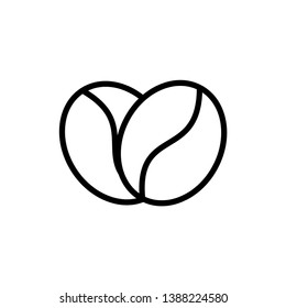 Coffee Bean Icon Logo Vector Illustration - Vector