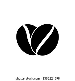 Coffee Bean Icon Logo Vector Illustration - Vector