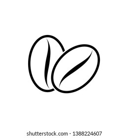 Coffee Bean Icon Logo Vector Illustration - Vector