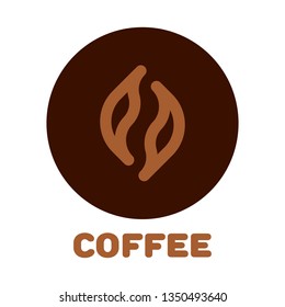 Coffee bean icon. Logo for your own project