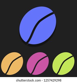 coffee bean icon in multi color. Simple outline vector of Food set icons for UI and UX, website or mobile application