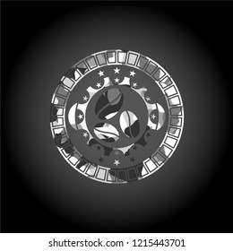 coffee bean icon on grey camouflage pattern