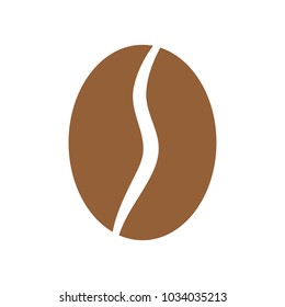 Coffee bean icon on white background. Vector illustration