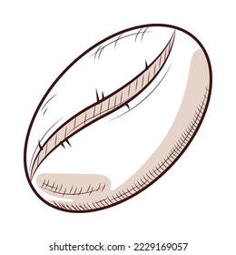 coffee bean icon on white background