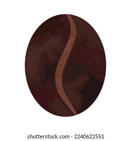 icono del grano de café sobre fondo blanco