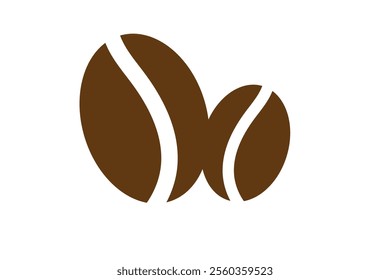 Coffee bean icon on white background. Coffee beans icon collection in line and flat style. Morning coffee sign and symbol. Vector illustration