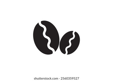 Coffee bean icon on white background. Coffee beans icon collection in line and flat style. Morning coffee sign and symbol. Vector illustration