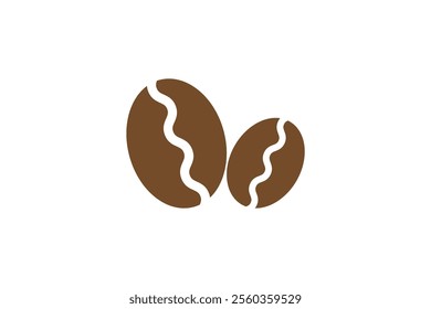 Coffee bean icon on white background. Coffee beans icon collection in line and flat style. Morning coffee sign and symbol. Vector illustration