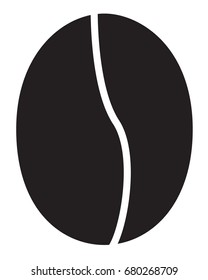 coffee bean icon on white background. coffee bean sign. flat style design.