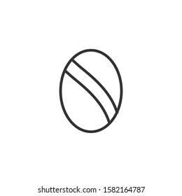 Coffee bean icon outline style