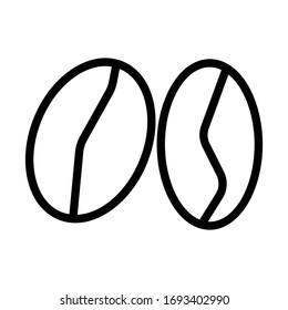 Coffee bean icon outline vector design