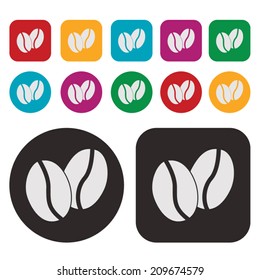 Coffee bean icon / Coffee seed icon / Coffee icon