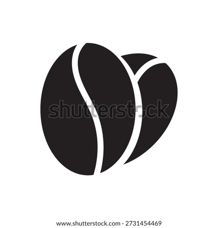 Coffee bean icon set. Coffe beans isolated on white background