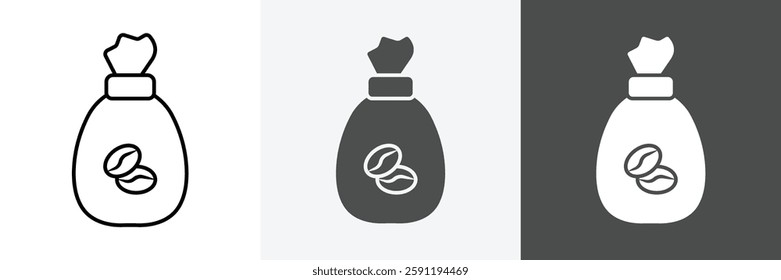 Coffee bean icon set vector art