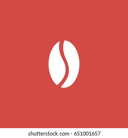coffee bean icon. sign design. red background