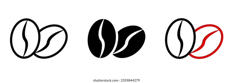 Coffee bean icon. sign for mobile concept and web design. vector illustration