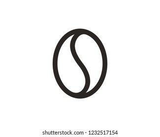 Coffee bean icon sign symbol