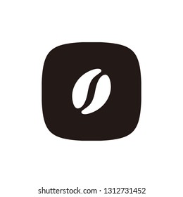Coffee bean icon sign symbol