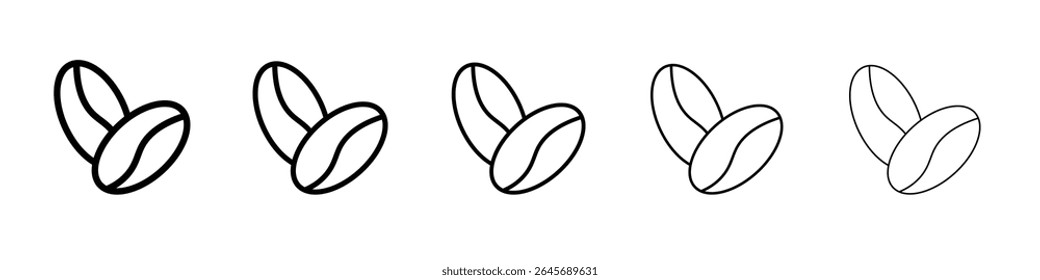 Ícone do feijão de café ilustração simples logotipo arte