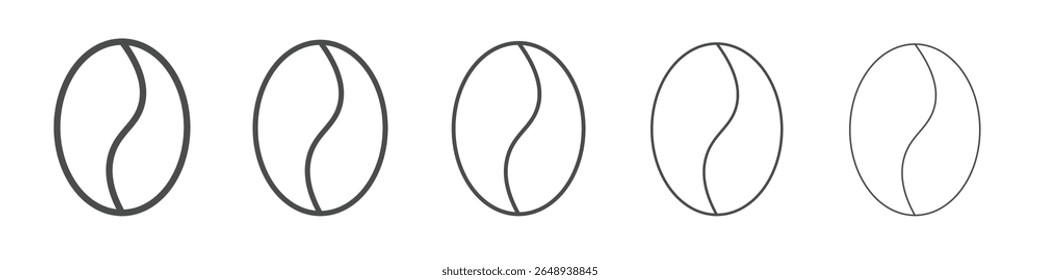 Icono de grano de café simple signo de Vector aislado
