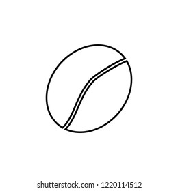 coffee bean icon. Simple outline vector of food set for UI and UX, website or mobile application on white background