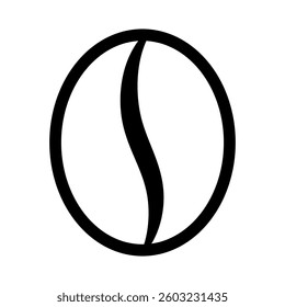 Coffee bean icon. Coffee bean symbol.