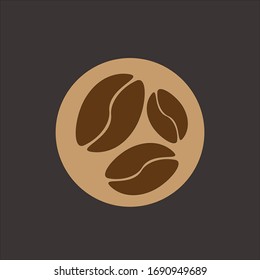 Coffee bean icon, coffee bean symbol vector