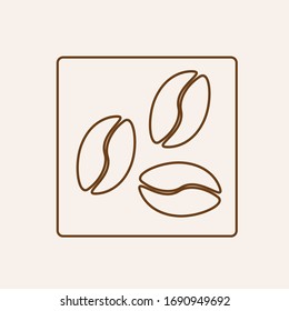 Coffee bean icon, coffee bean symbol vector