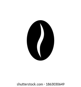 Coffee bean icon symbol vector on white background