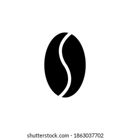 Símbolo del icono de judía de café vector sobre fondo blanco