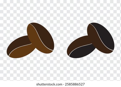Coffee bean icon, coffee bean symbol vector. Coffee shop logo. Roasted coffee sign. EPS10 
