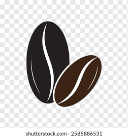 Coffee bean icon, coffee bean symbol vector. Coffee shop logo. Roasted coffee sign. EPS10 