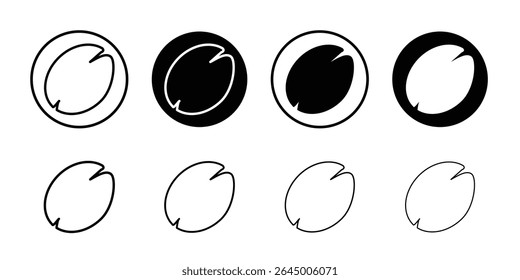Coffee Bean icon Thin line illustration set vector