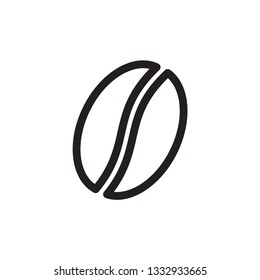 coffee bean icon in trendy flat design 