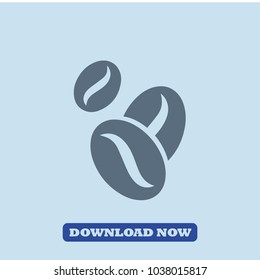 Coffee Bean Icon, Vector
